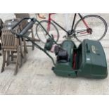 AN ATCO CYLINDER MOWER WITH GRASS BOX BELIEVED IN WORKING ORDER BUT NO WARRANTY