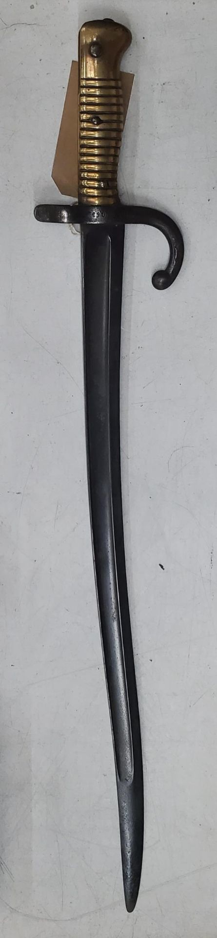 A FRENCH CHASSEPOT BAYONET, 57CM BAYONET, 57CM BLADE, DATED 1870