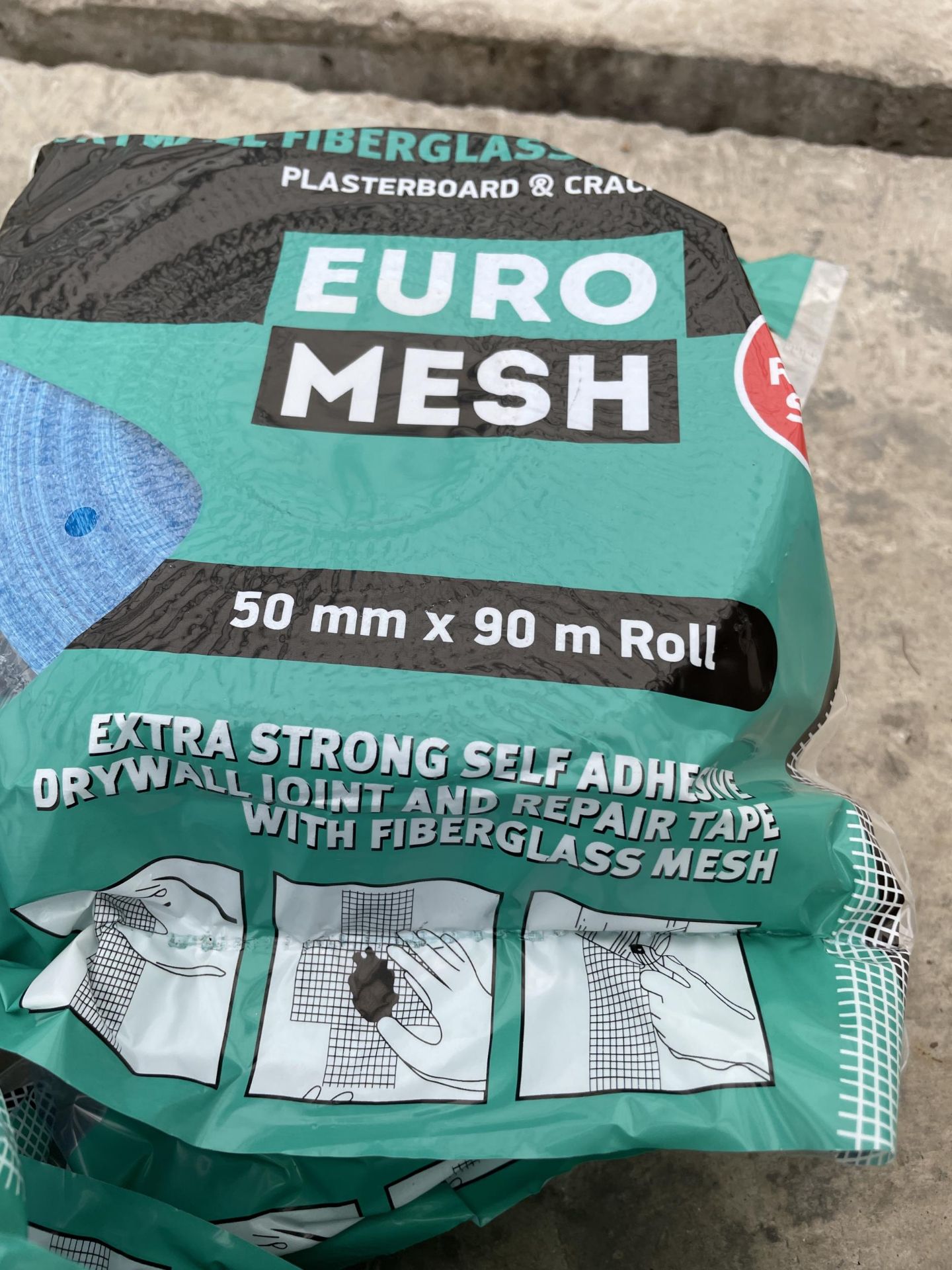 A COLLECTION OF NEW AND PACKAGED EURO MESH PLASTERBOARD CRACK REPAIR TAPE - Image 2 of 2
