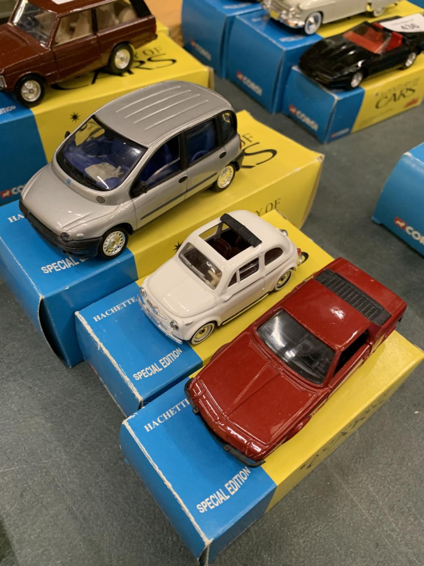 THREE BOXED CORGI 'A CENTURY OF CARS' TO INCLUDE A FIAT 500, X19 AND A MULTIPLA - Image 2 of 3