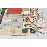 A COLLECTION OF VINTAGE CIGARETTE CARD ALBUMS TOGETHER WITH LOOSE EXAMPLES