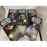 FIVE BOXED KENNER STAR WARS COLLECTOR'S SERIES FIGURES TO INCLUDE DARTH VADER, HAN SOLO, LANDA