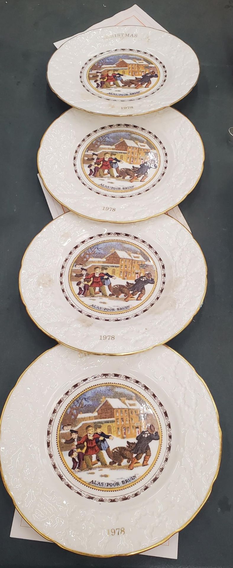 FOUR 1978 COALPORT CHRISTMAS CABINET PLATES