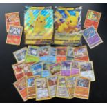 A COLLECTION OF POKEMON CARDS, HOLOS, LARGE PIKACHU V CARDS ETC