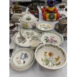 A LARGE QUANTITY OF PORTMEIRION 'THE BOTANIC GARDEN' CERAMICS TO INCLUDE A LARGE LIDDED SERVING