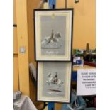 TWO F J N WINDISCH-GRAETZ PRINTS OF LIPPIZANER HORSES FROM THE SPANISH RIDING SCHOOL, VIENNA