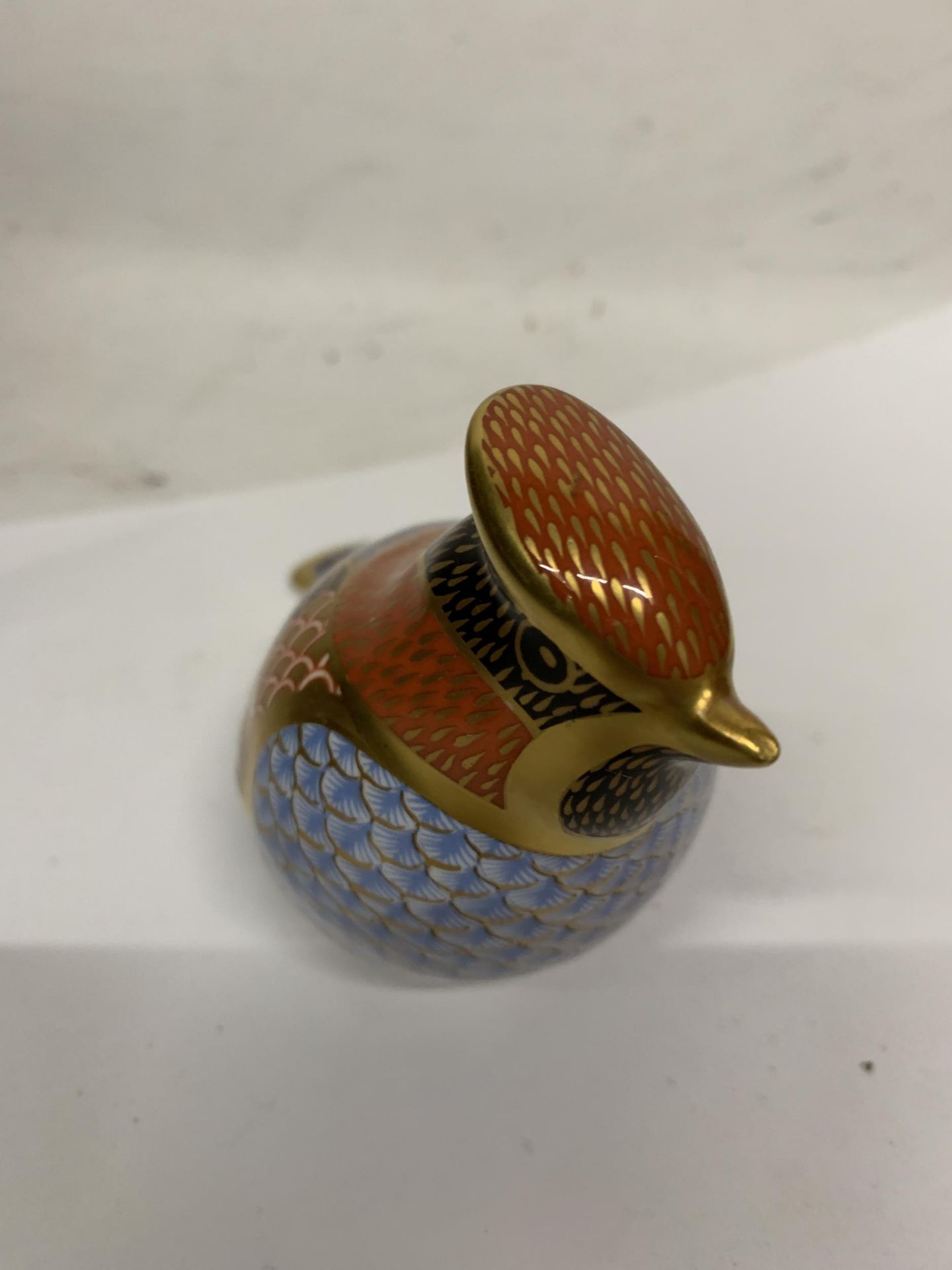 A ROYAL CROWN DERBY WAXWING PAPERWEIGHT, FIRST BUT NO STOPPER - Image 2 of 3