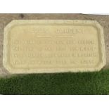 AN AS NEW EX DISPLAY CONCRETE 'GODS GARDEN' PLAQUE *PLEASE NOTE VAT TO BE PAID ON THIS ITEM*