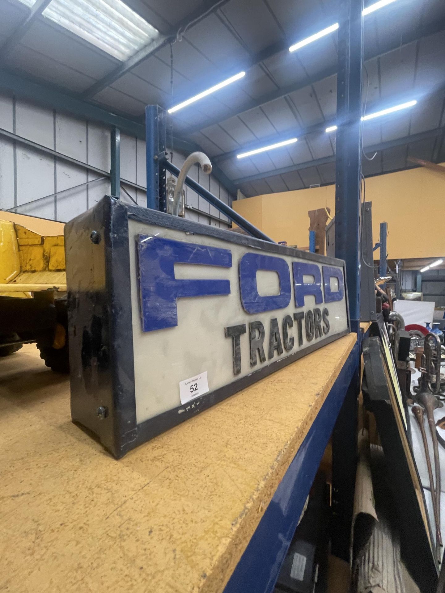 A FORD TRACTORS ILLUMINATED BOX SIGN - Image 2 of 2