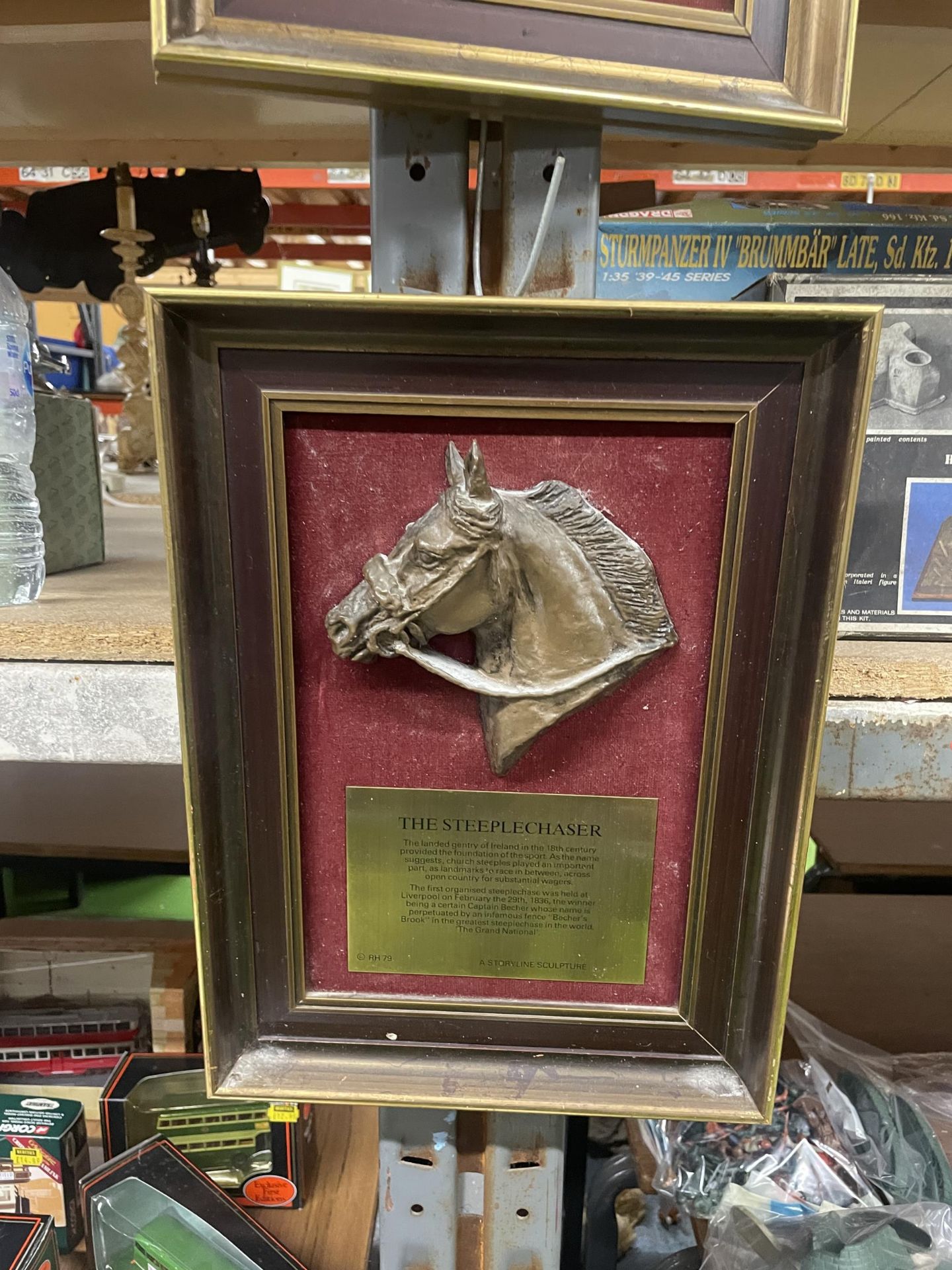 THREE WALL PLAQUES OF 3-D HORSES HEADS TO INCLUDE THE SHIRE HORSE, THE ARAB AND THE STEEPLECHASER - Image 2 of 4