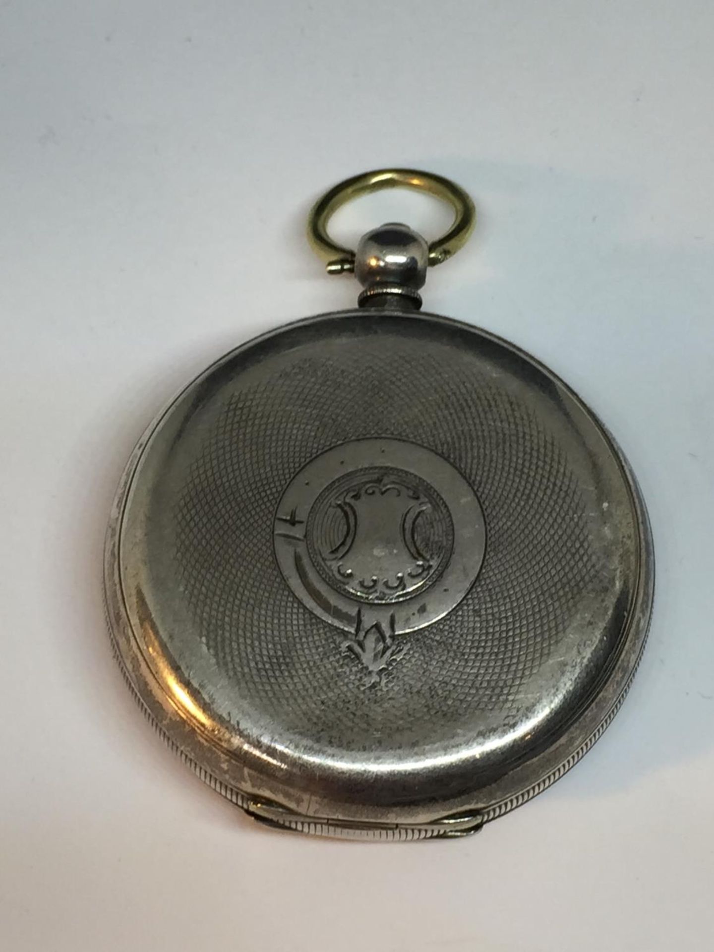 A MARKED 935 SILVER POCKET WATCH SEEN WORKING BUT NO WARRANTY GIVEN - Image 2 of 4