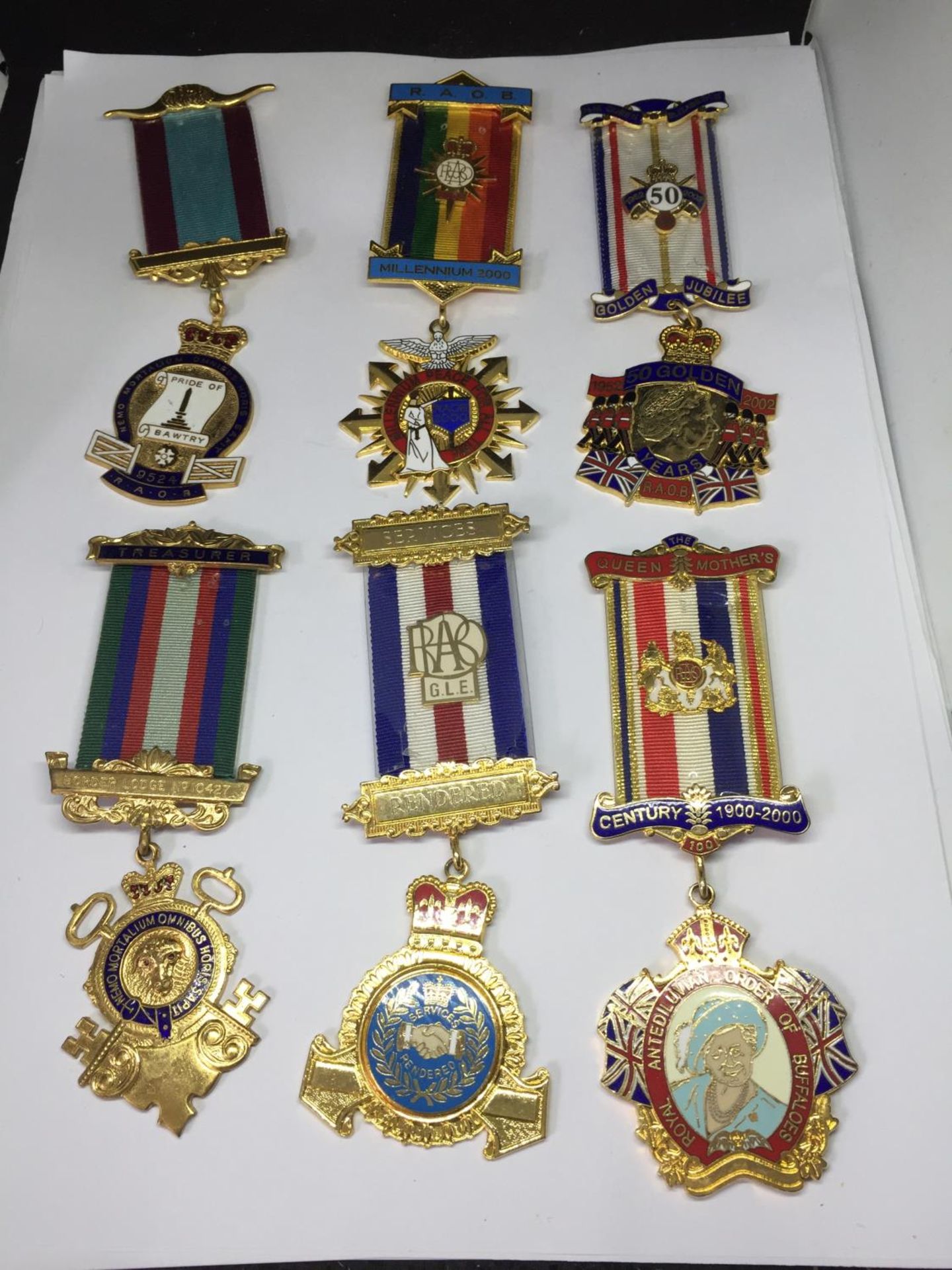 SIX ORDER OF THE BUFFALOS MEDALS