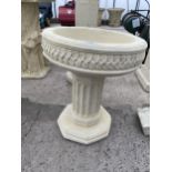 AN AS NEW EX DISPLAY CONCRETE COLUMN BIRDBATH *PLEASE NOTE VAT TO BE PAID ON THIS ITEM*
