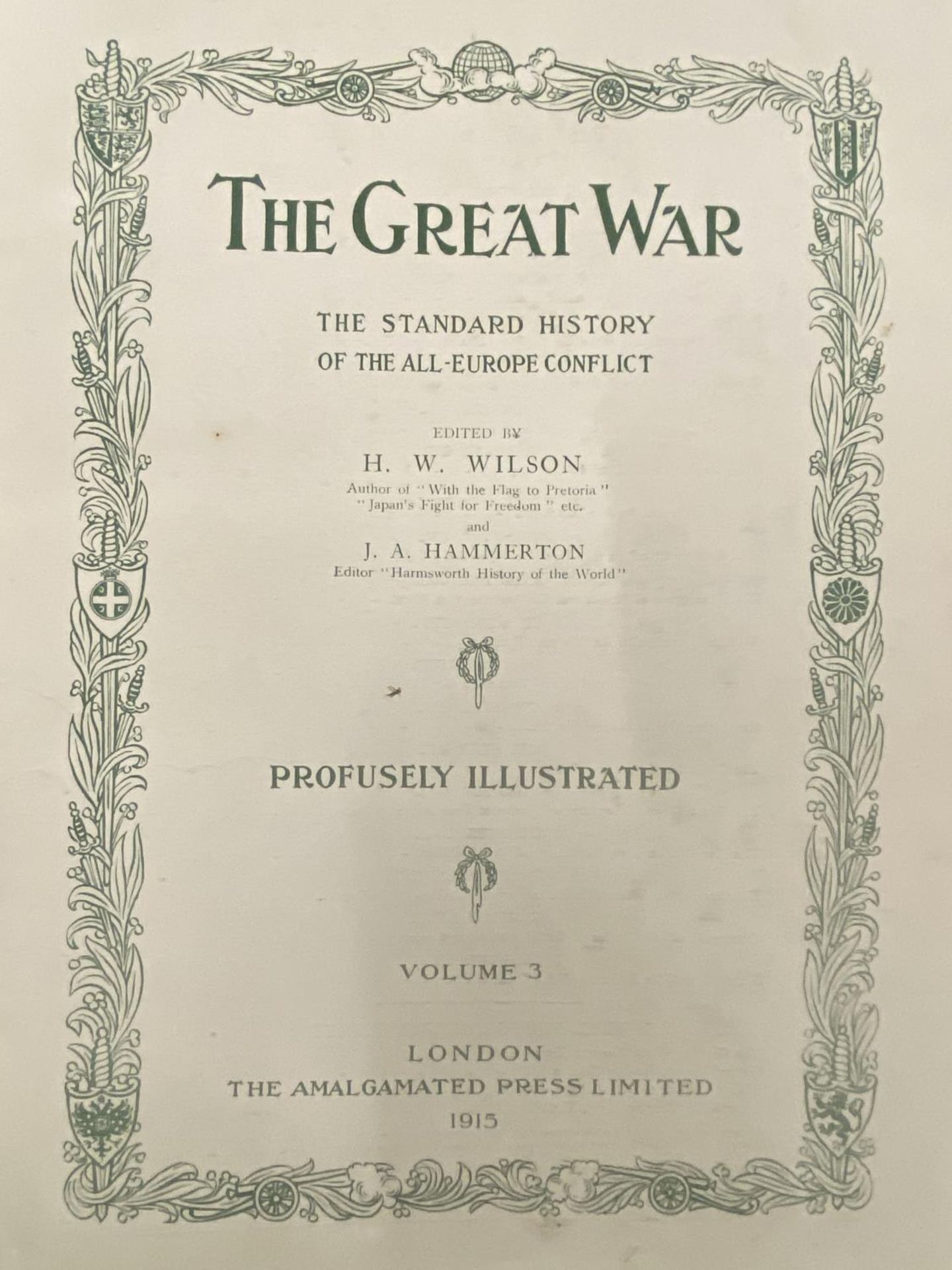 THREE HARDBACK 1915 VOLUMES OF 'THE GREAT WAR' - Image 2 of 5