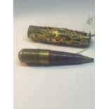 A 1951 DECORATIVE TRAVEL PEN WITH COLOURED STONES WITH A PRESENTATION BOX