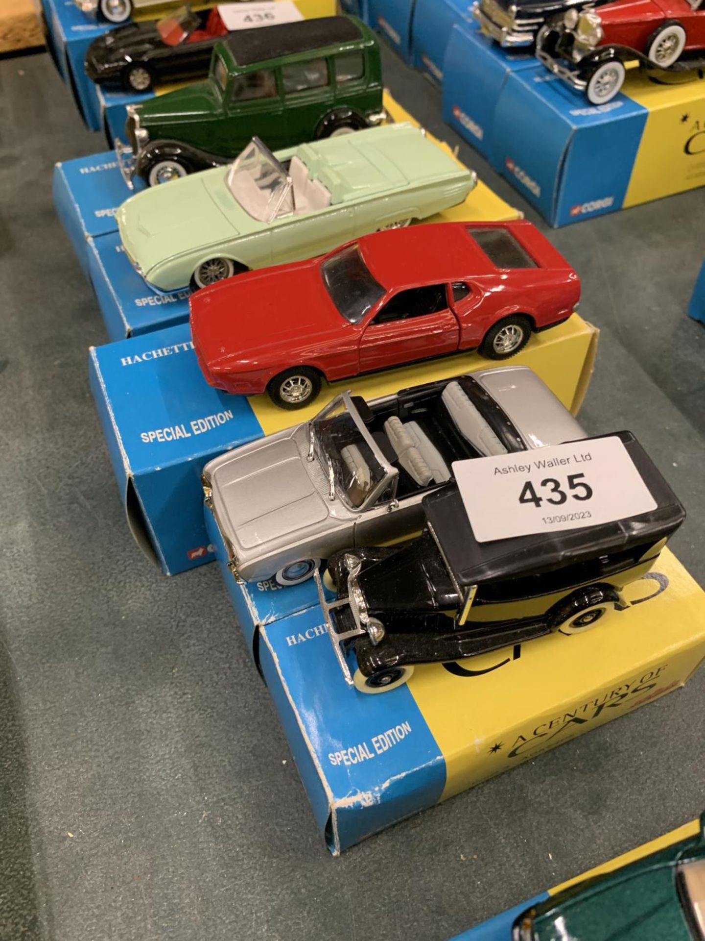 FIVE BOXED CORGI 'A CENTURY OF CARS' TO INCLUDE A FORD V8, A, MUSTANG, T BIRD AND TANUS - Image 2 of 3