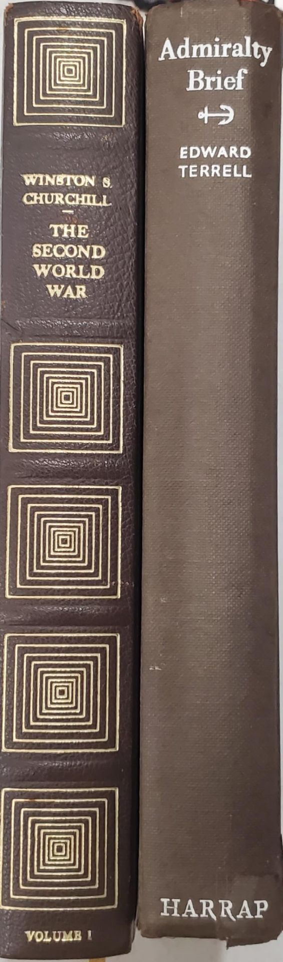 A COPY OF 'ADMIRALTY BRIEF' BY EDWARD TERRELL, 1958 AND A COPY OF WINSTON CHURCHILLS 'THE SECOND - Image 2 of 4