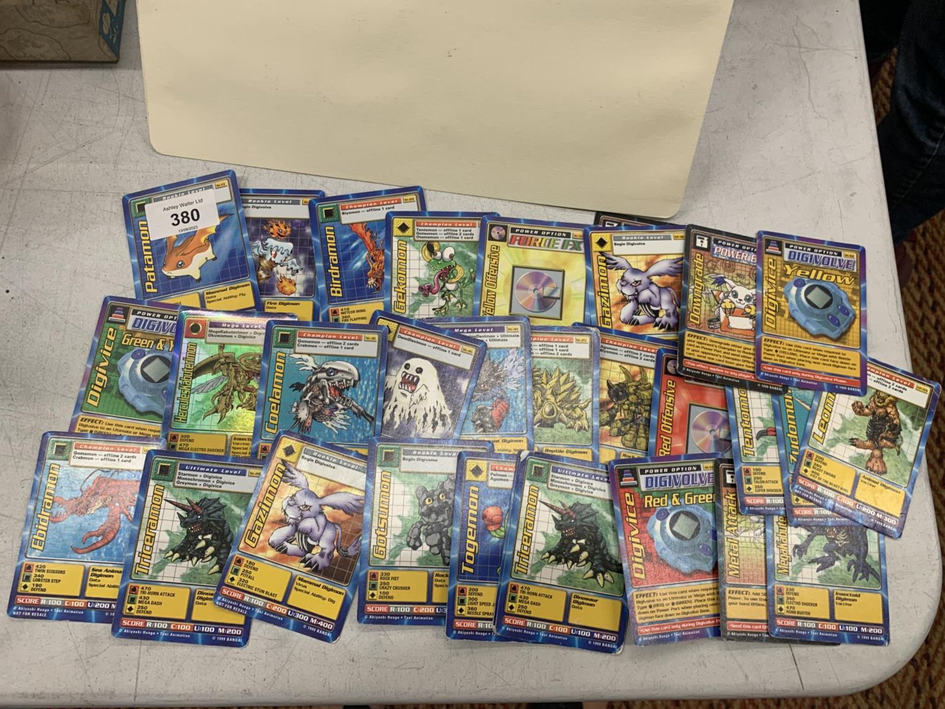 A GROUP OF RETRO DIGIMON CARDS