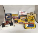 TEN BOXED DIE-CAST VEHICLES TO INCLUDE VANGUARDS ROVER P4 AND FORD 100E, CORGI FORD ESCORT POLICE