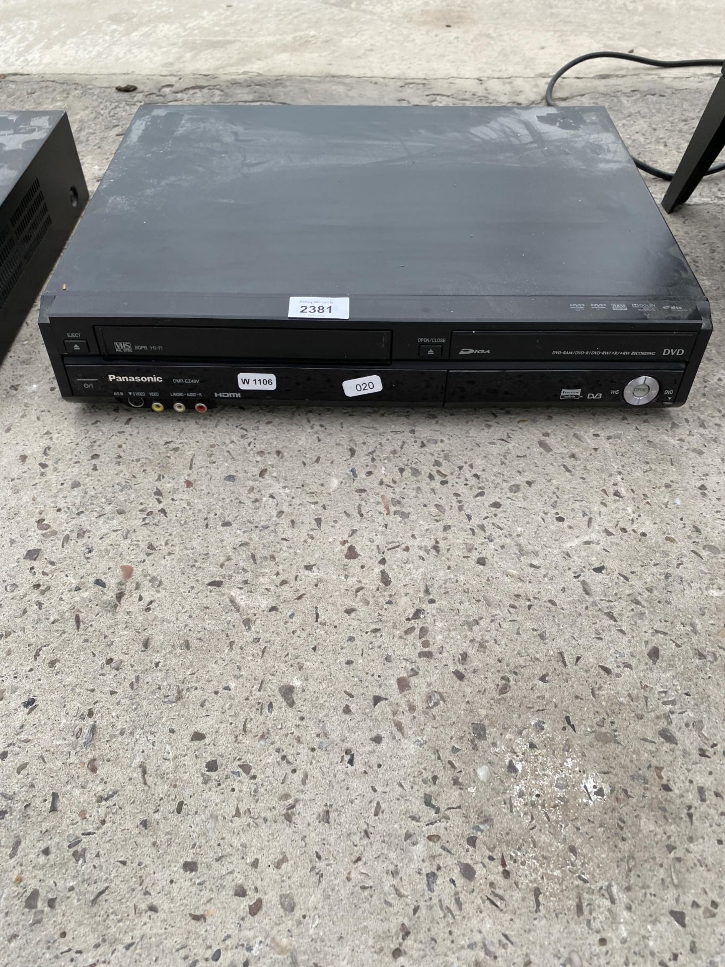 A PANASONIC DMR EZ48B VHS TO DVD VIDEO RECORDER