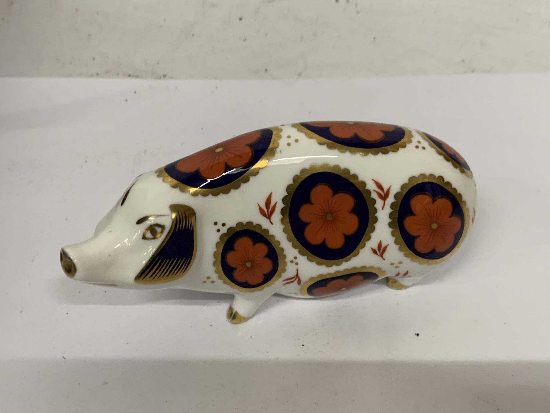 A ROYAL CROWN DERBY PIG (SECOND)