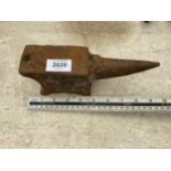 A MINIATURE CAST IRON SAMPLE ANVIL