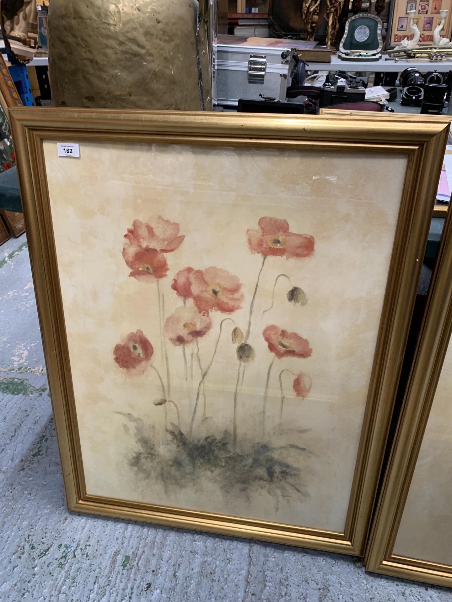 TWO FRAMED FLORAL PRINTS BY BLUM, 35" X 27" - Bild 3 aus 3