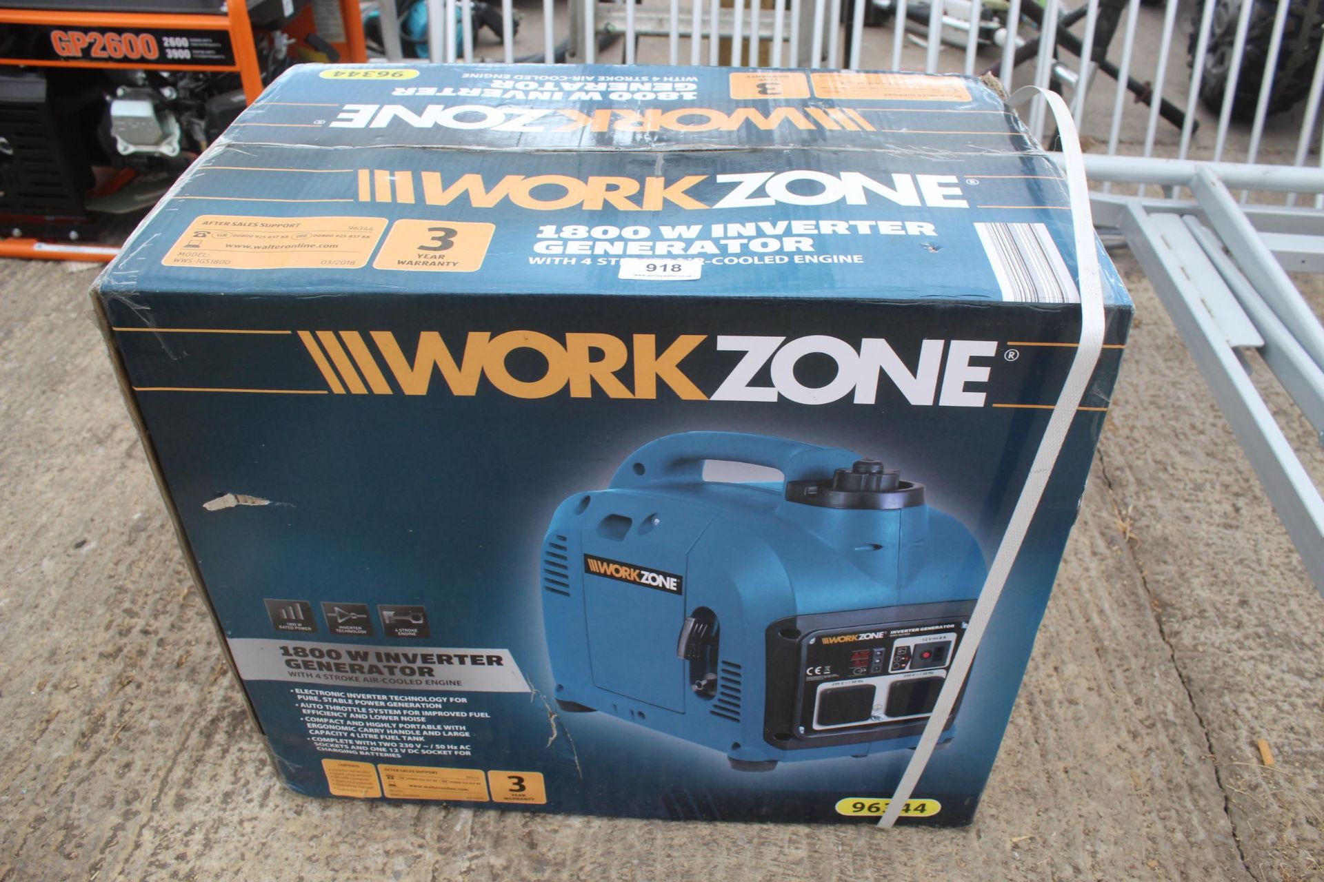 WORKZONE 1800W INVERTER GENERATOR NO VAT