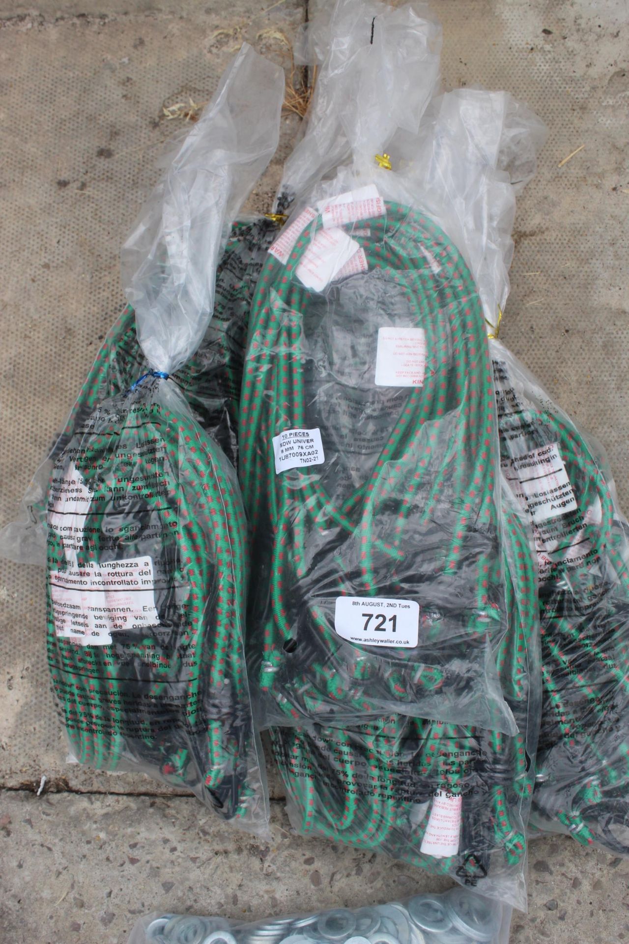 6 BAGS OF BUNGEE STRAPS + VAT
