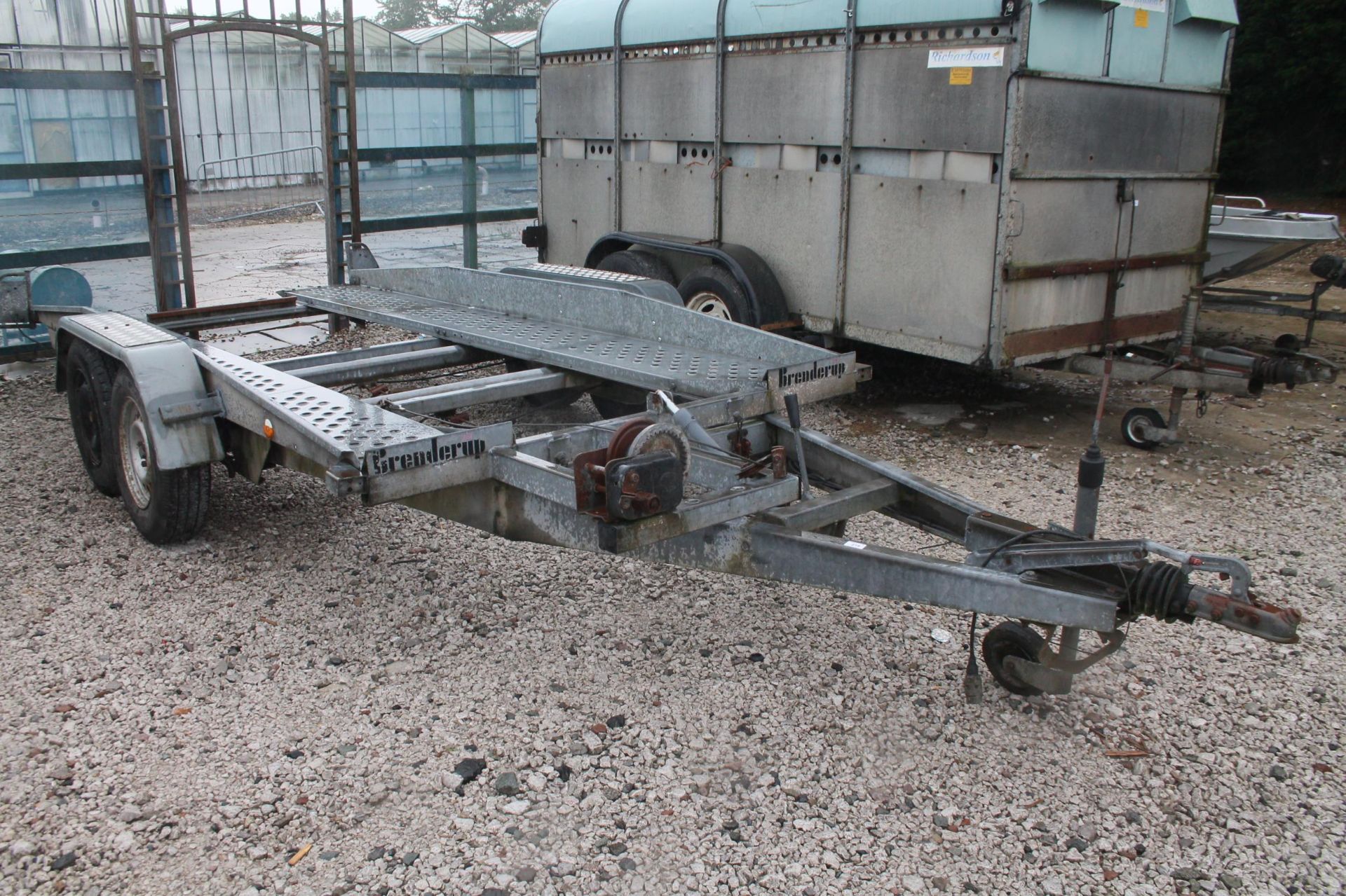 A BRENDERUP TILT BED CAR TRANSPORT TRAILER NO VAT