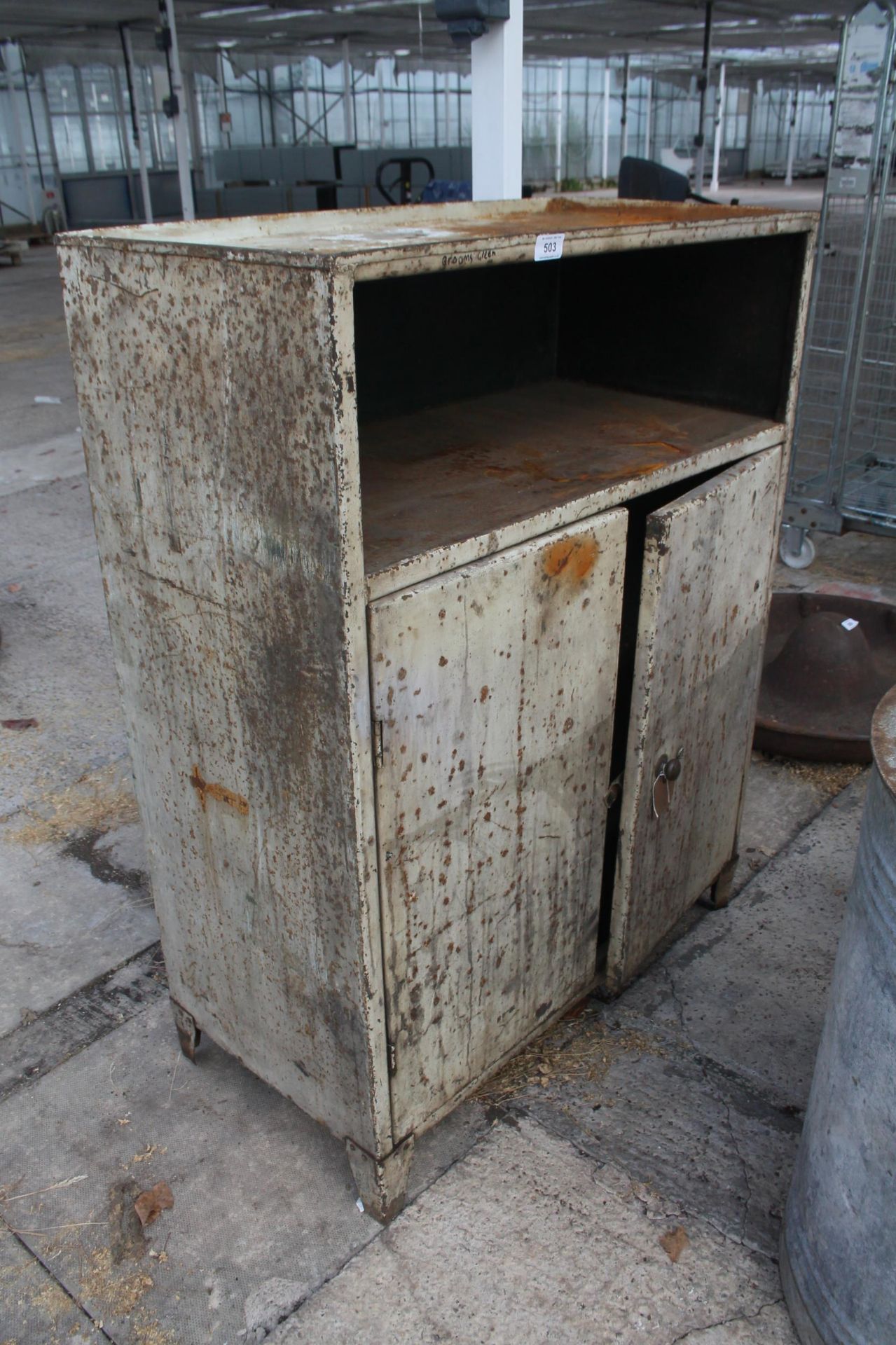 A STEEL CABINETE NO VAT