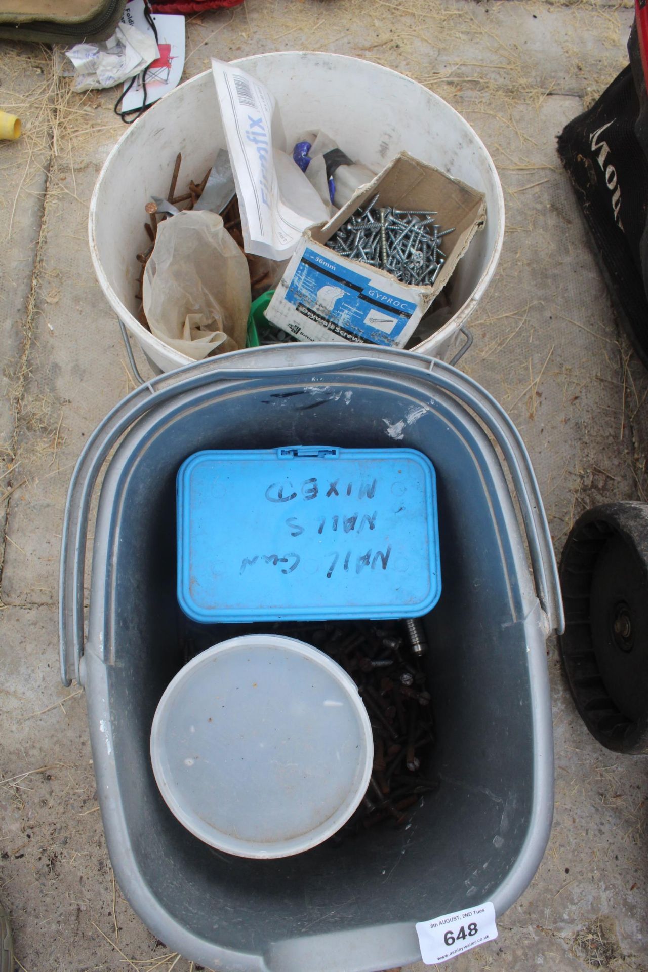 3 BUCKETS OF NAILS AND BOLTS NO VAT - Image 2 of 4