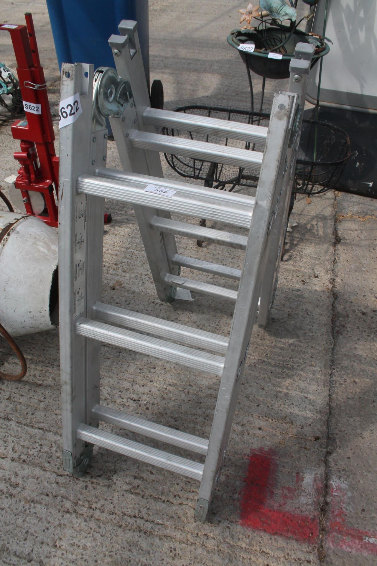 ALUMINIUM FOLDING LADDER NO VAT