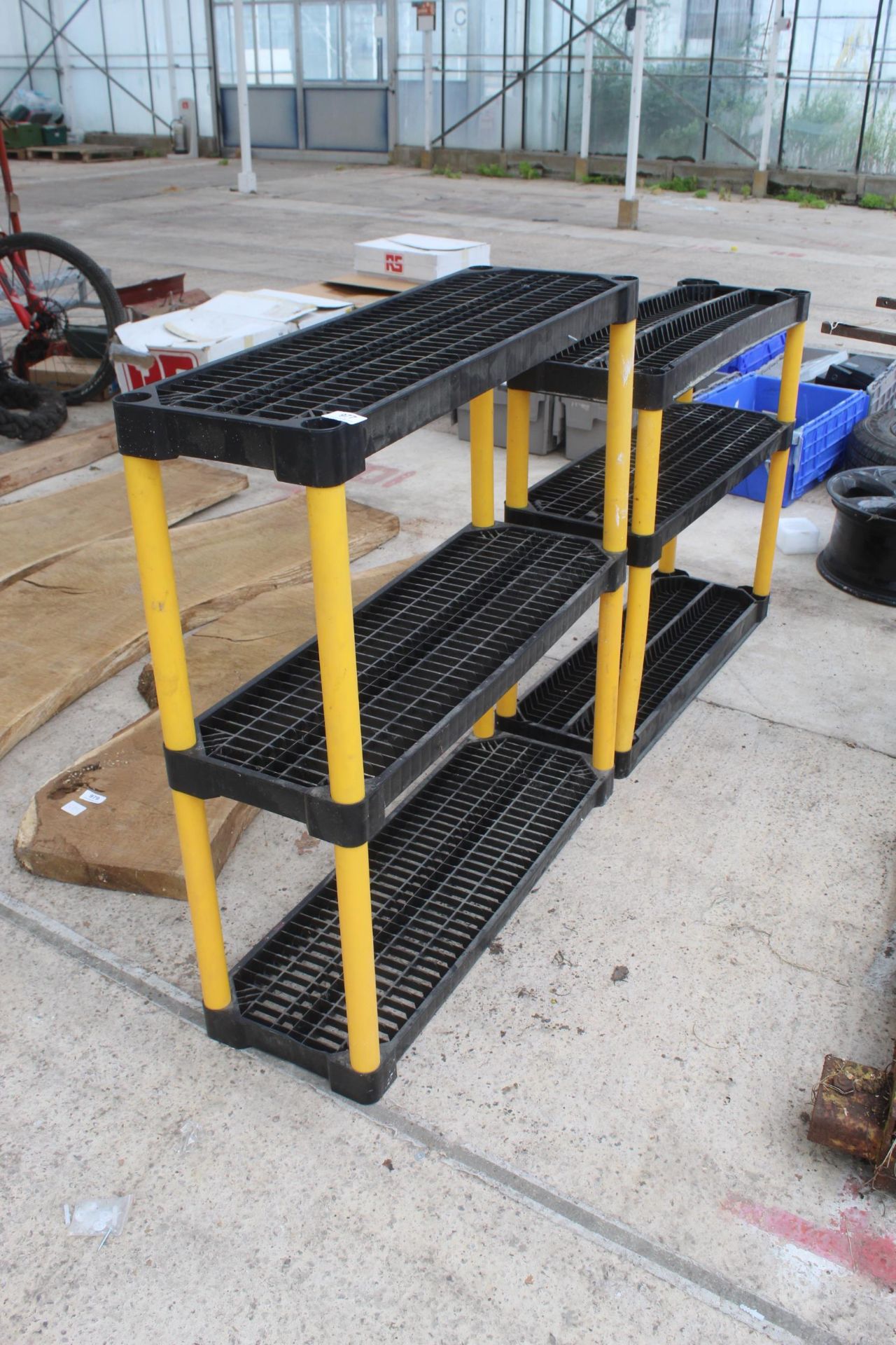 6 TIERS OF PLASTIC SHELVING NO VAT - Image 2 of 2