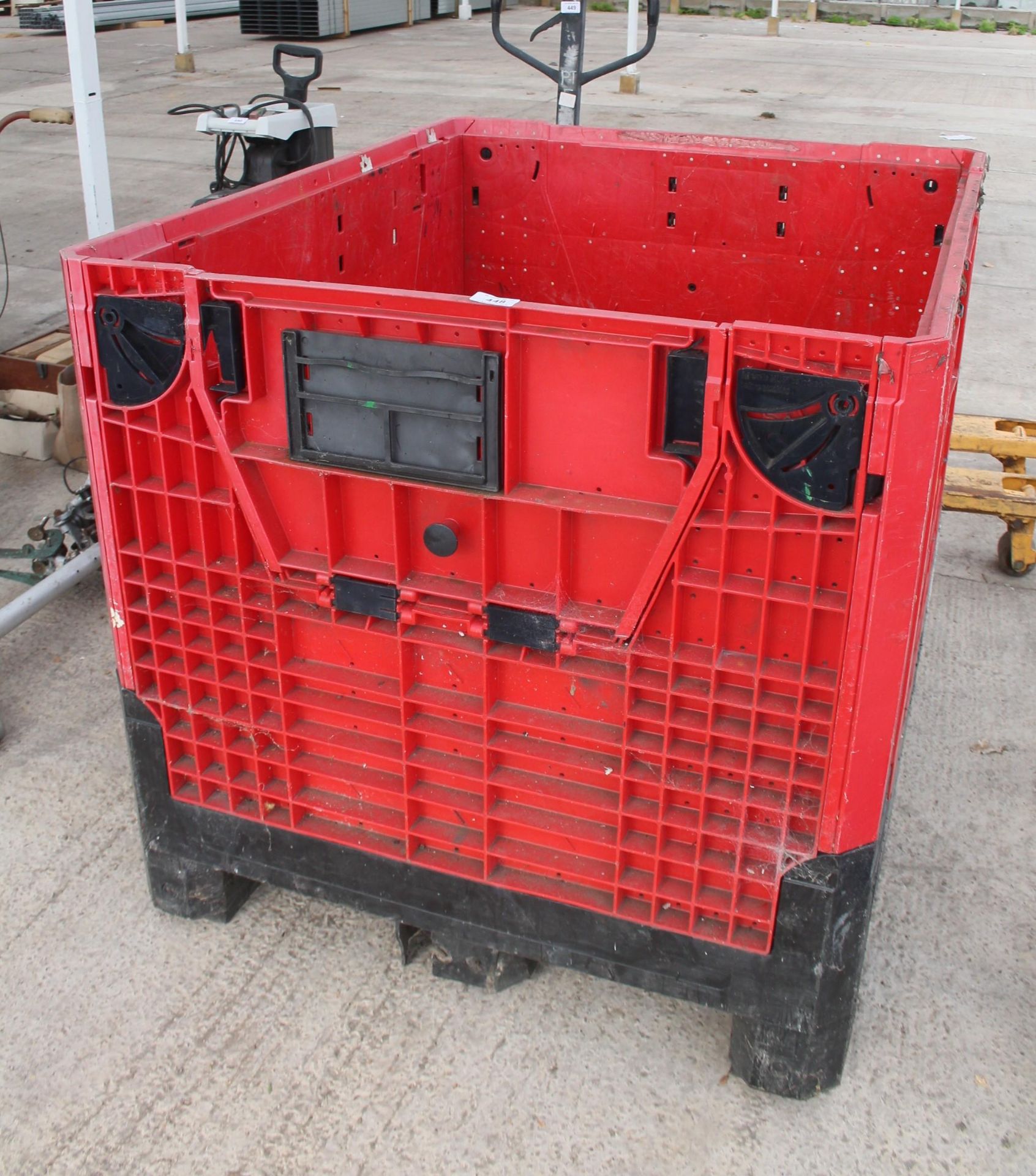 RED AND BLACK CRATE/BOX NO VAT