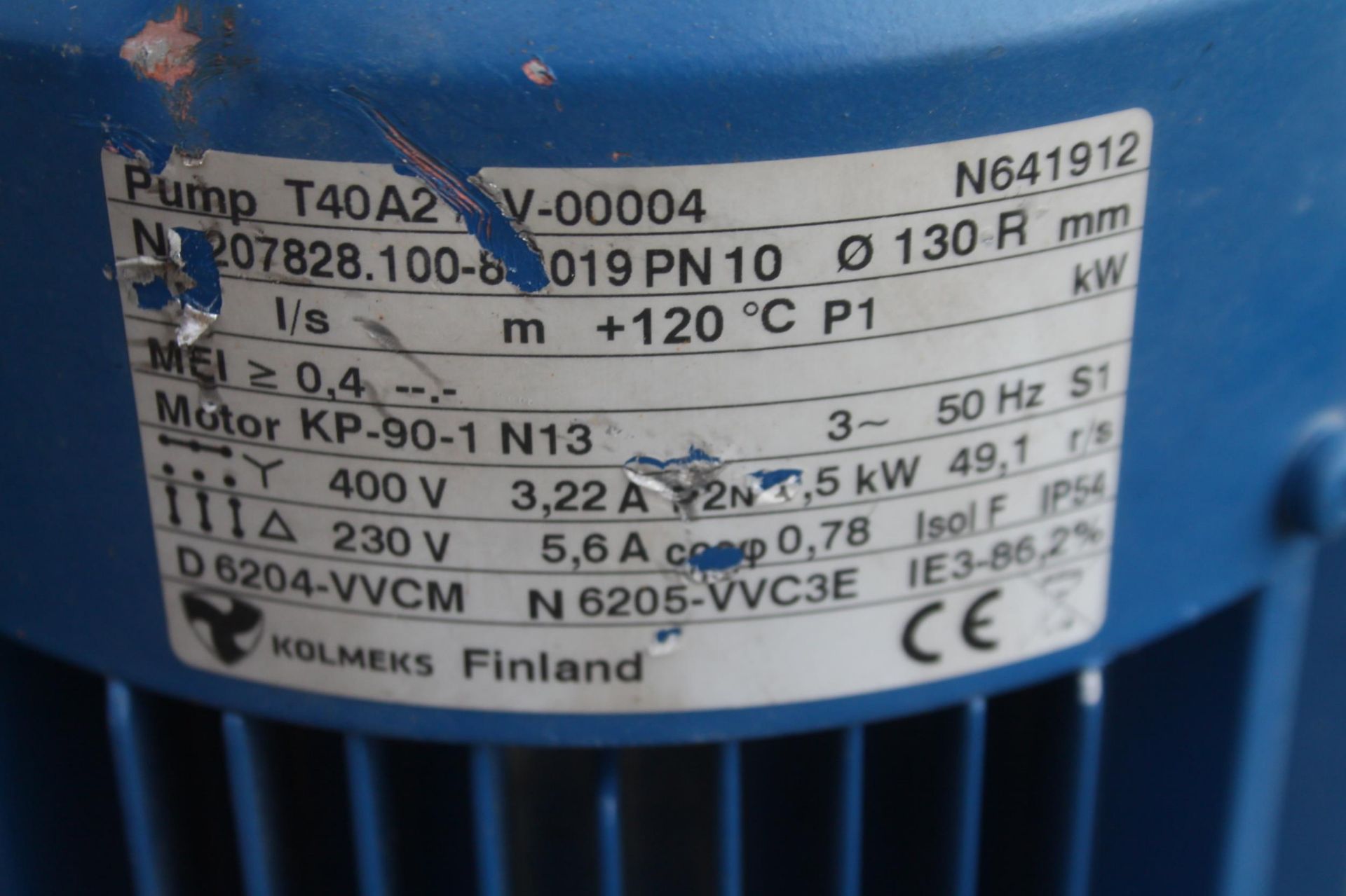 A KOLMERS (FINLAND) PUMP T40A215V-00004 +VAT - Image 4 of 4