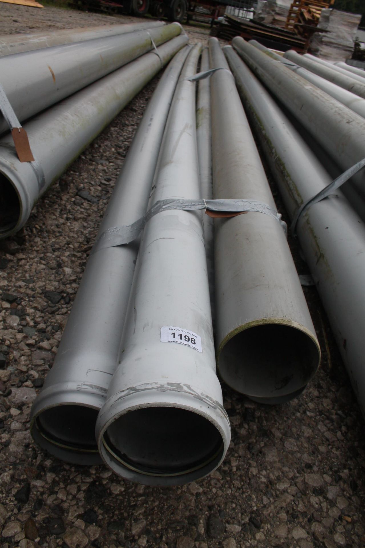 5 GREY PVC PIPES 6M X 110MM + VAT