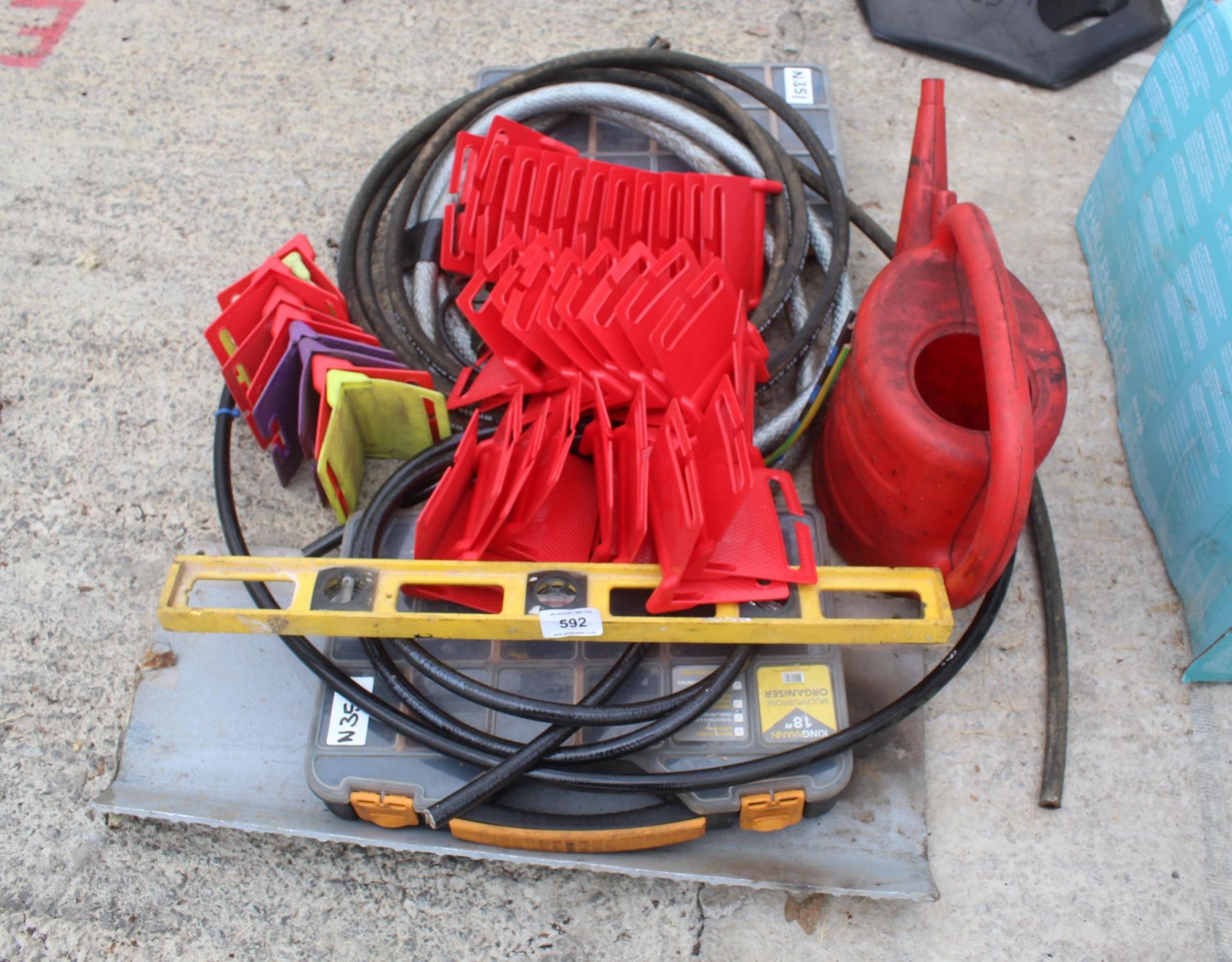 ASSORTED ITEMS INCLUDING HOSE + VAT