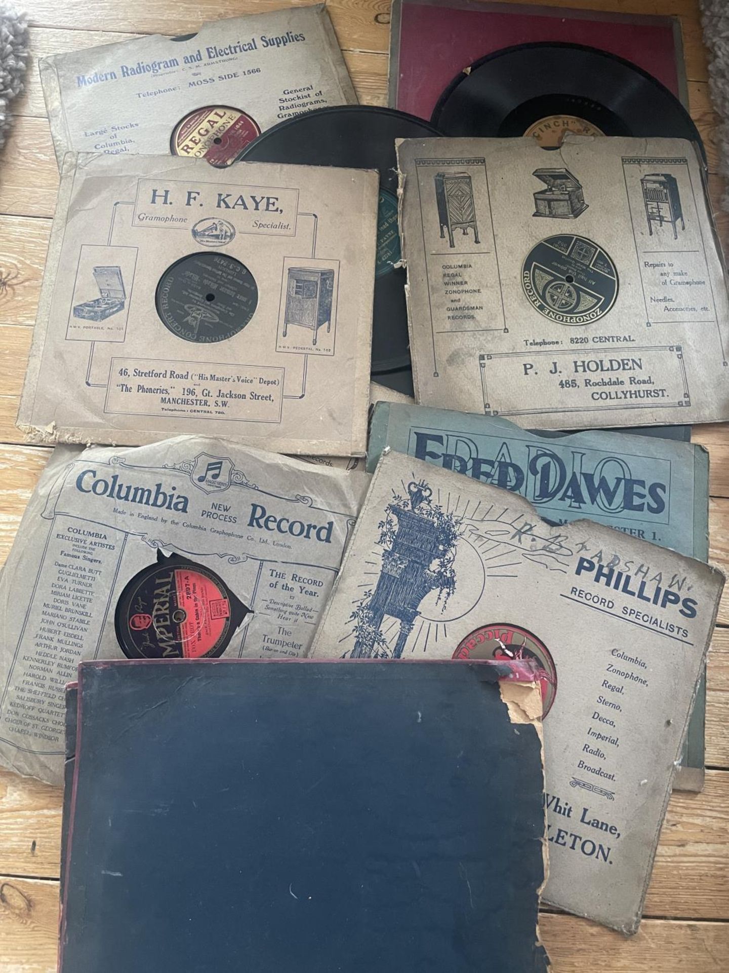 A COLLECTION OF OLD VINYL RECORDS