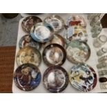 A COLLECTION OF CABINET PLATES, TEDDY BEARS, CATS ETC