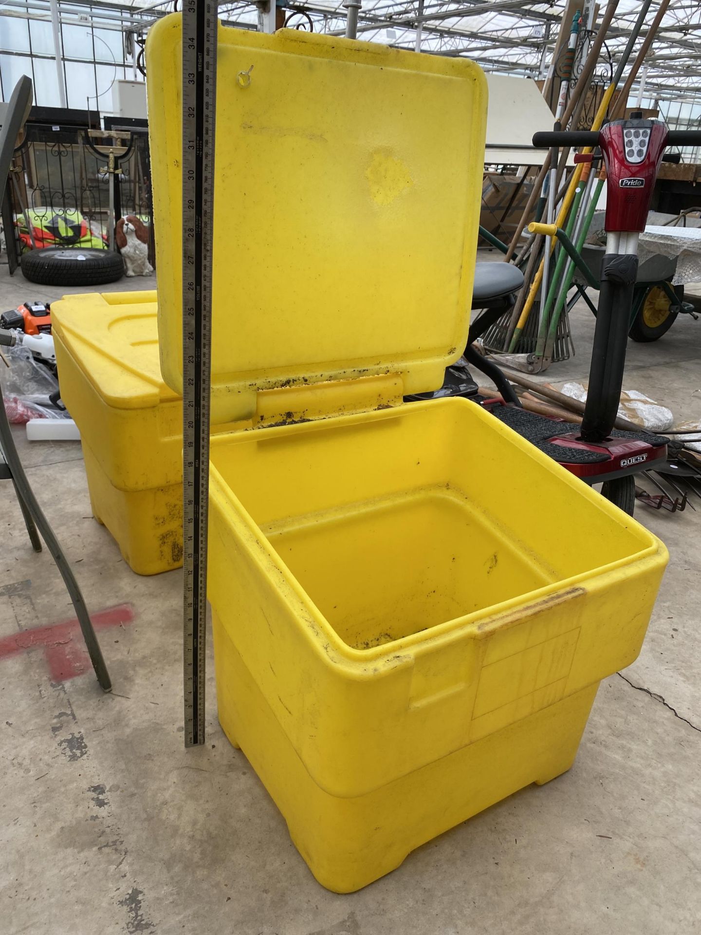 TWO YELLOW GRIT BINS - Image 2 of 2