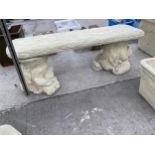 AN AS NEW EX DISPLAY CONCRETE WOODLAND BENCH *PLEASE NOTE VAT TO BE PAID ON THIS ITEM*
