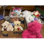 A LARGE QUANTITY OF TEDDY BEARS AND FURTHER PLUSH TOYS