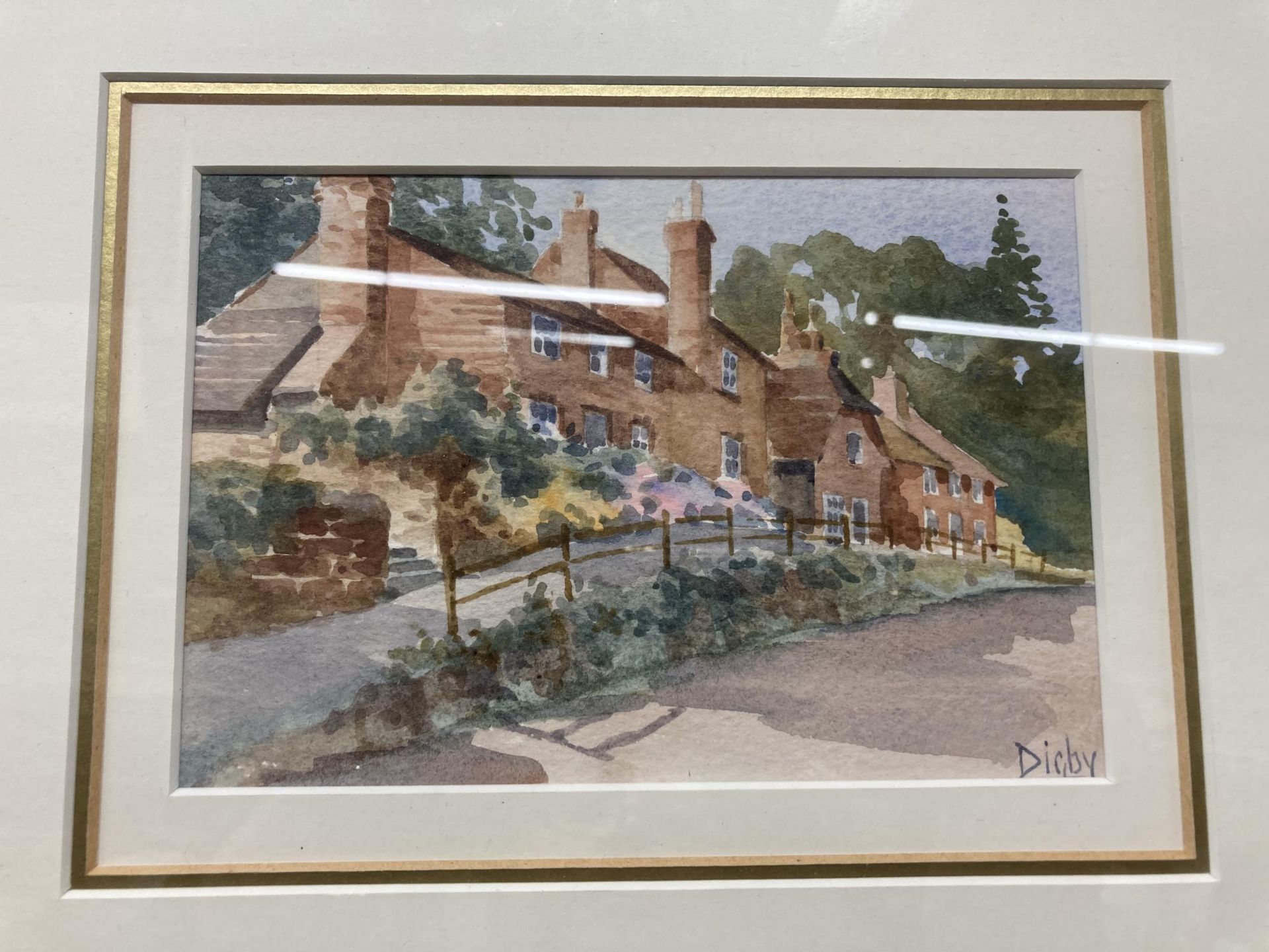 DIGBY (LATE 20TH/EARLY 21ST CENTURY) PAIR OF WATERCOLOURS OF COTTAGE SCENES, SIGNED, 10.5X15.5CM, - Image 2 of 5