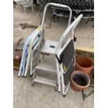FOUR SETS OF SMALL FOLDING STEP LADDERS