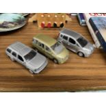 THREE DIE-CAST CARS TO INCLUDE A MITSUBISHI COLT