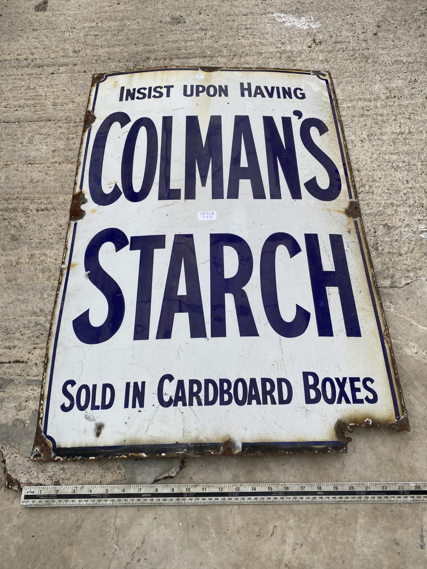 AN ENAMEL COLMANS STARCH SIGN - Image 2 of 2