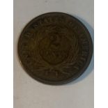 AN 1864 U.S.A TWO CENT COIN, BELIEVED G