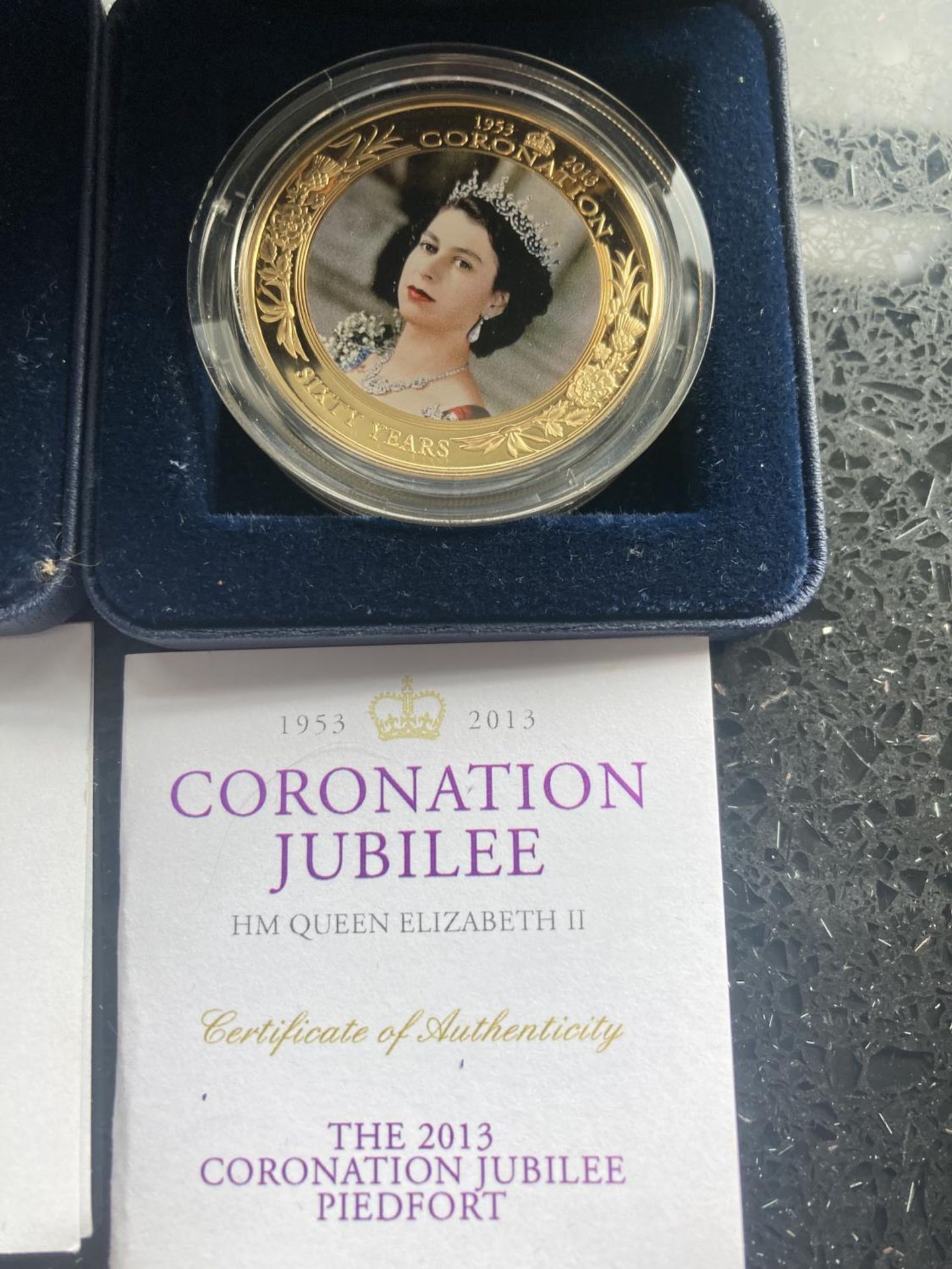 TWO COOK ISLANDS JUBILEE PIEDFORT $1 COINS , BOTH BOXED WITH COA - Image 3 of 3
