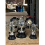 A COLLECTION OF SMALL TROPHIES AND PLAQUES - 8 IN TOTAL
